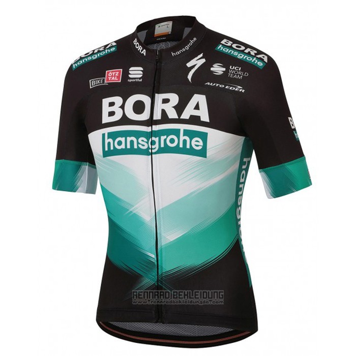 2020 Fahrradbekleidung Bora-Hansgrone Shwarz Grun Trikot Kurzarm und Tragerhose